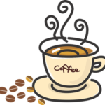 a drawing of a cup of coffee