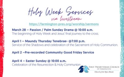 Holy Week and Easter Services