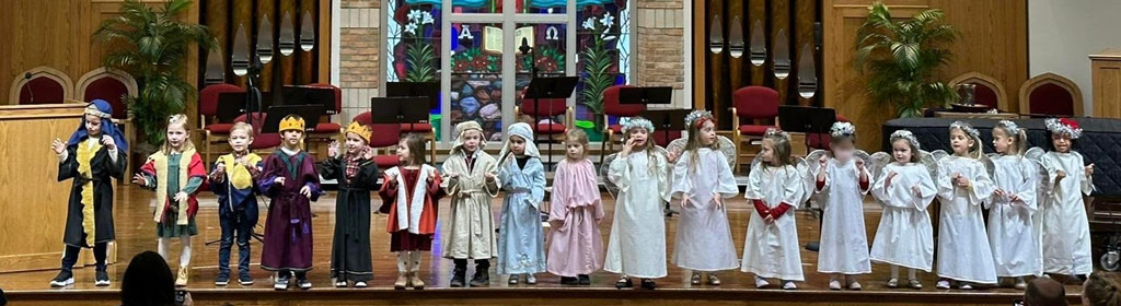 Farmington Presbyterian Preschool Christmas Play cast 