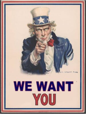 We want you uncle sam poster style 